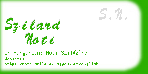 szilard noti business card